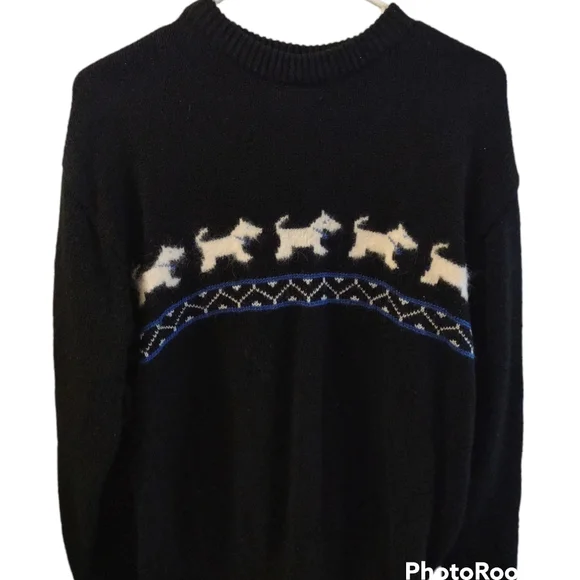 Vintage women's Kobe a division of crystal sportswear Dog sweater Size Large - Picture 1 of 4